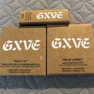 Give Cream Contour & Powder Bronzer and Blush Duos. Lipstick. Bundle of 3